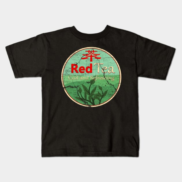 Red Tea Kids T-Shirt by robotrobotROBOT